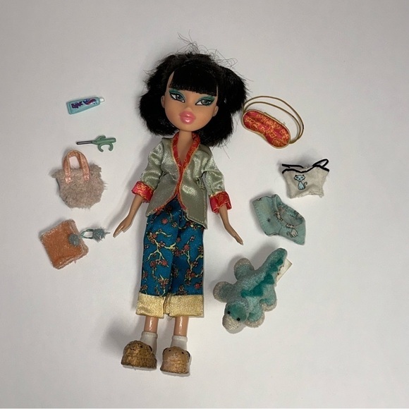 Bratz Slumber Party Jade Fashion Doll 2002 Original Sleepover Pajamas - Picture 10 of 15